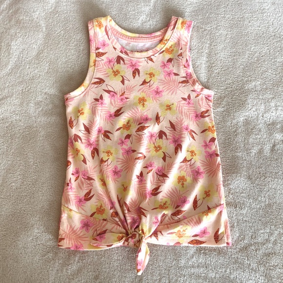 Cat & Jack Floral Front Tie Toddler Tank Top - Size 4T - Picture 7 of 10